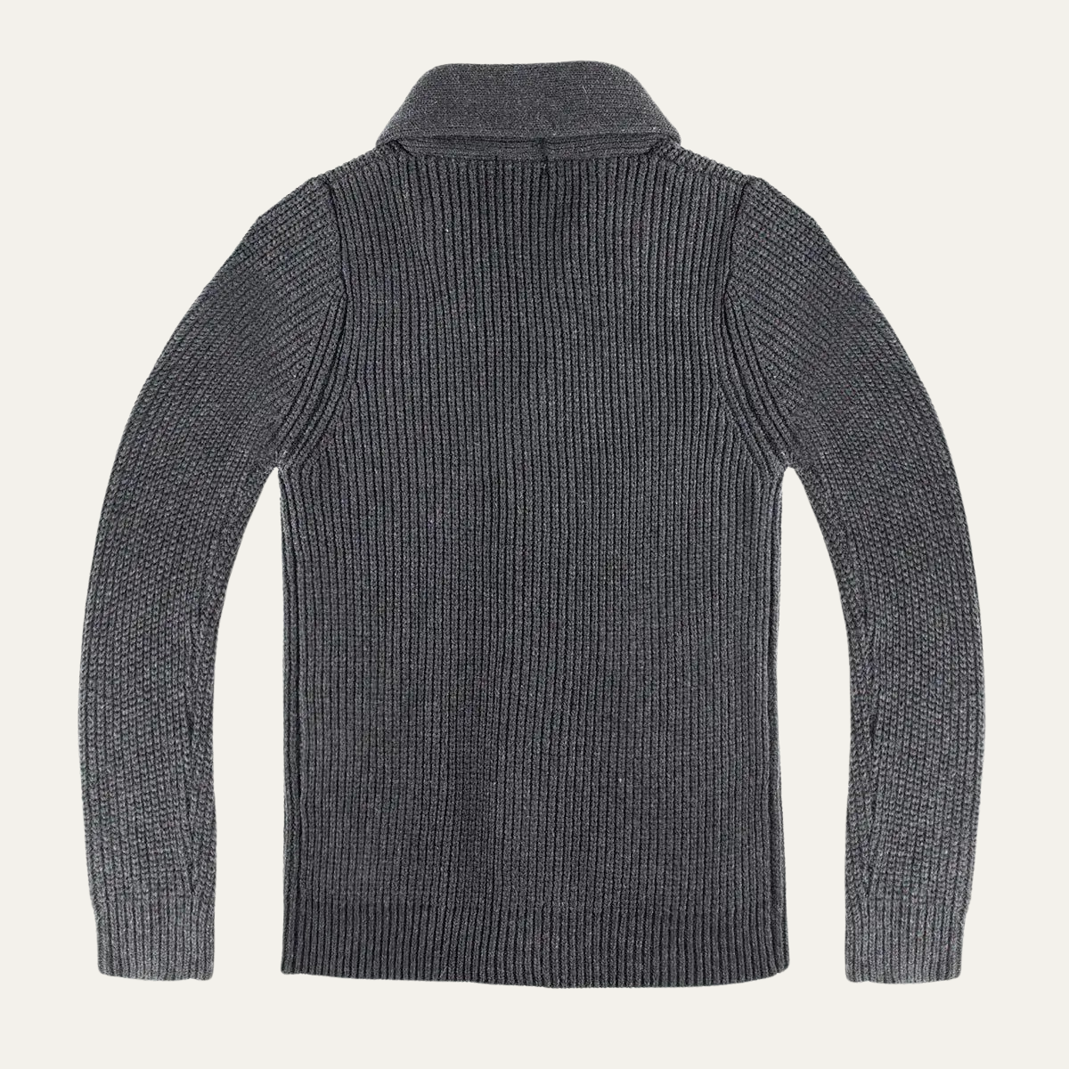 Men's Chunky Knit Cardigan Shawl Collar Cotton Blend
