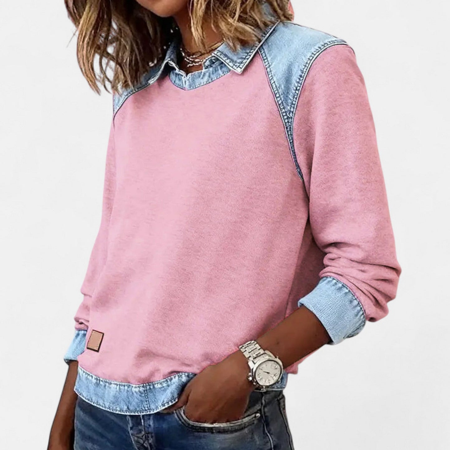 Women's Collared Long Sleeve Sweater