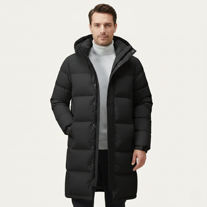 Men's Hooded Puffer Coat Black