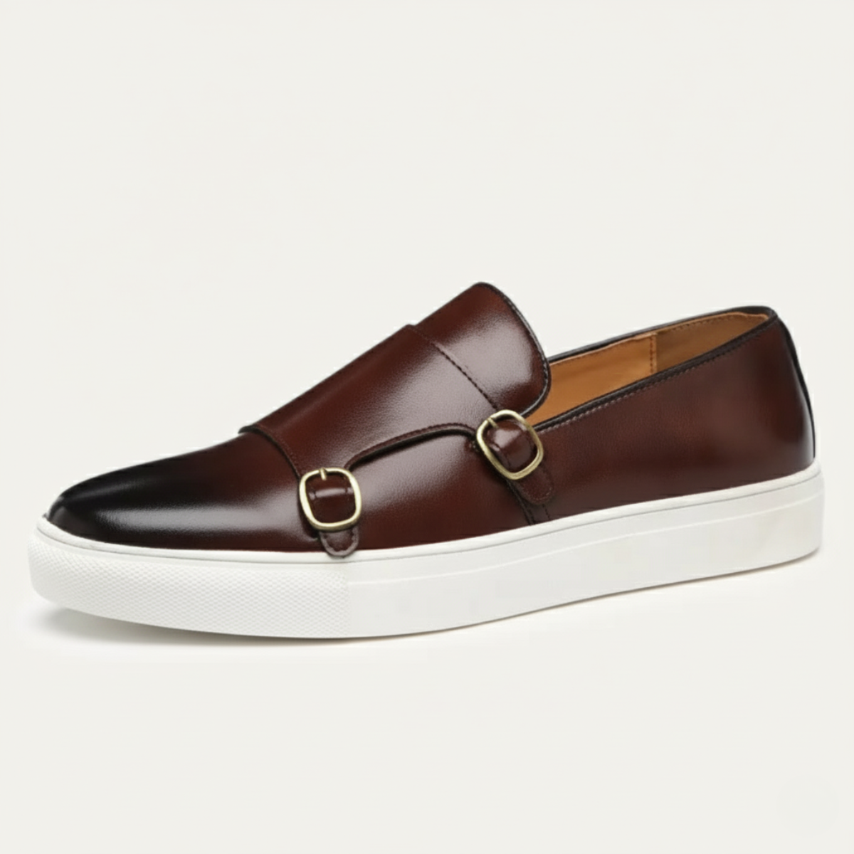 Men's Leather Loafers Modern Brown - Fashinoza