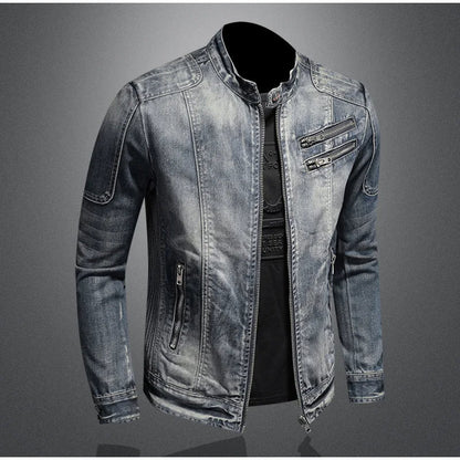 Men's Classic Denim Jacket Blue - Fashinoza