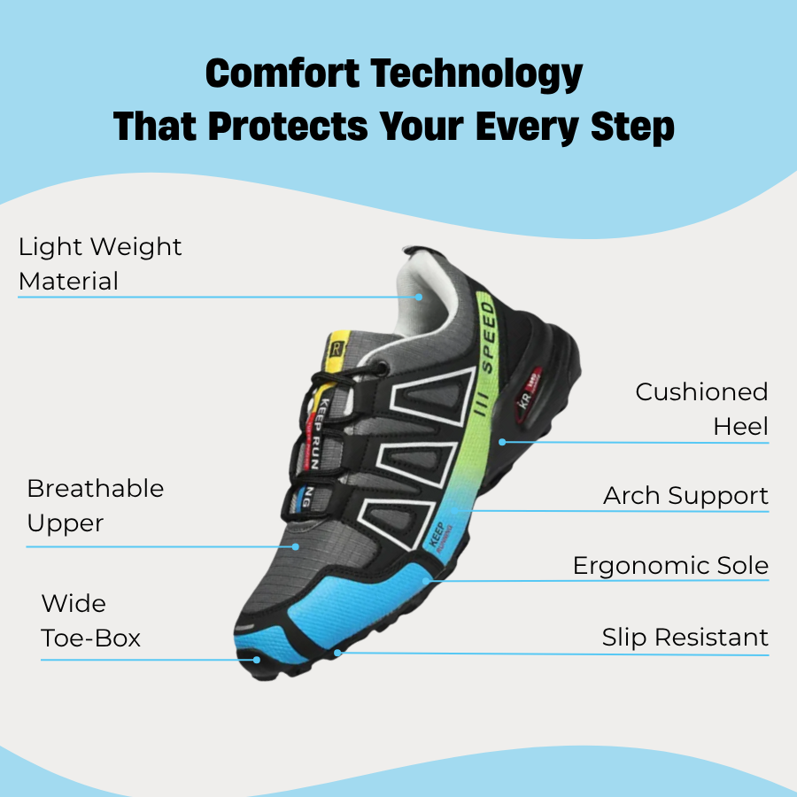 Orthopedic Hiking Shoes for Women and Men Waterproof Lace-Up Walking Sneakers