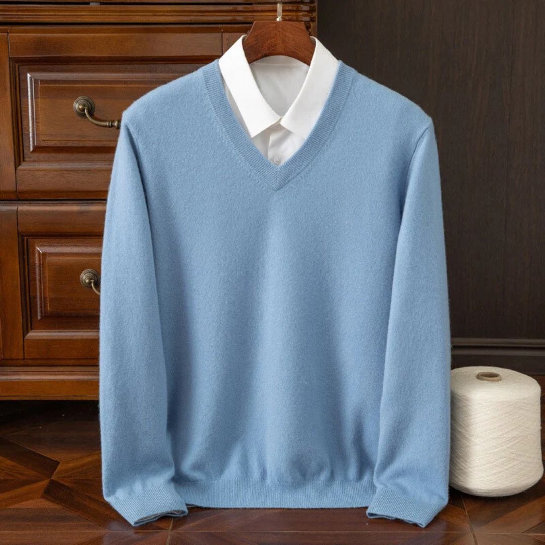 Olympia Women's Merino V-Neck Sweater - 
Fashinoza