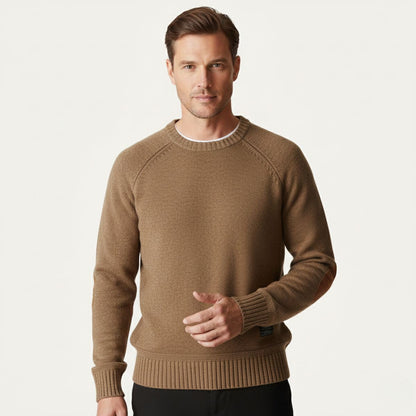 Briarwood Men's Knit Sweater Elbow Patches Oversized