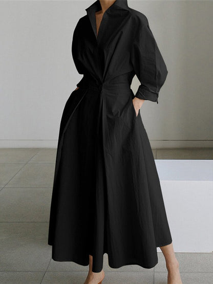 Women's Collared Maxi Dress