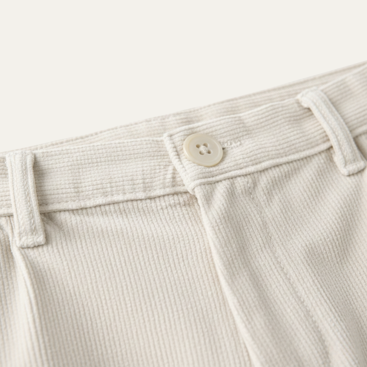 Men's Corduroy Pants Elastic Waist Casual Brown