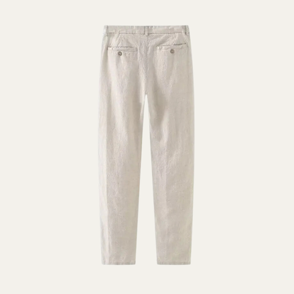 Alderfall Men's Linen Pants Casual Loose Fit