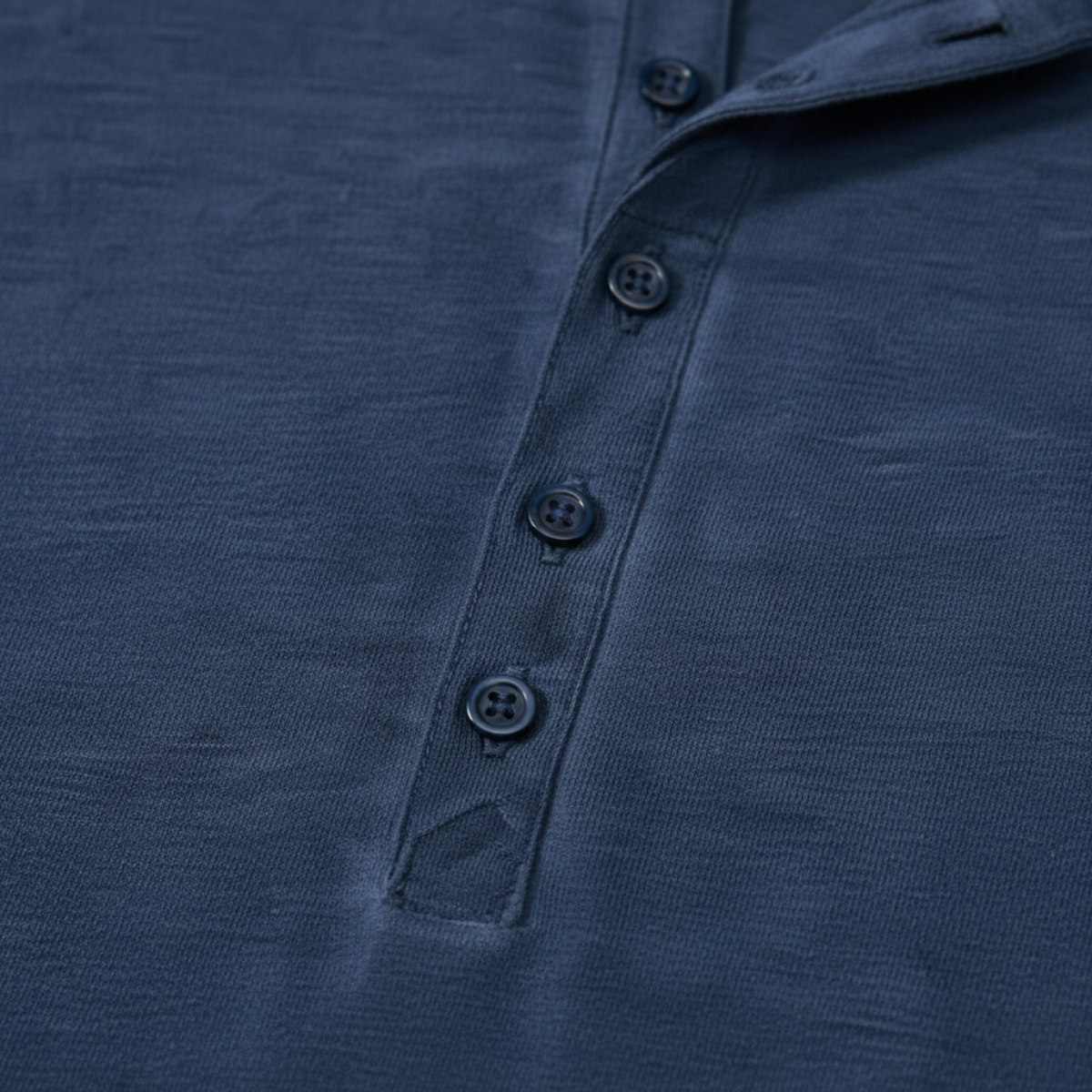 Men's Cotton Long Sleeve Henley Shirt Modern