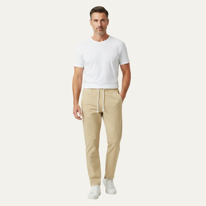 Men's Linen Blend Loose Fit Drawstring Pants Lightweight