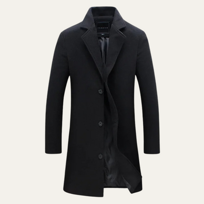 Men's Long Wool Smart Casual Coat - Fashinoza