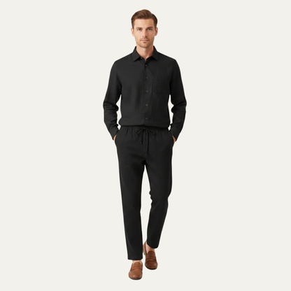 Men's Breathable Summer Shirt Pants Set