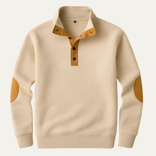 Men's Oxford Quarter Zip Sweater - Fashinoza