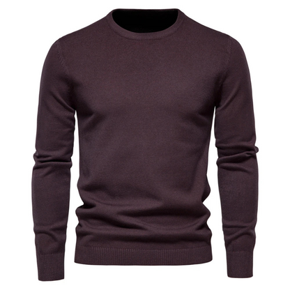 Men's Long Sleeve Sweater Solid Design