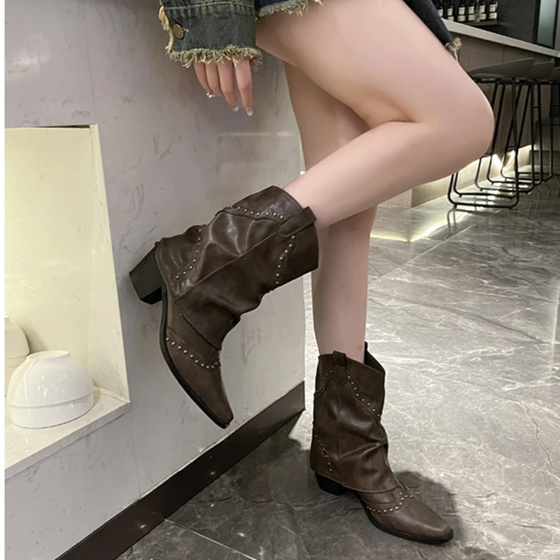 Women's Studded Western Boots
