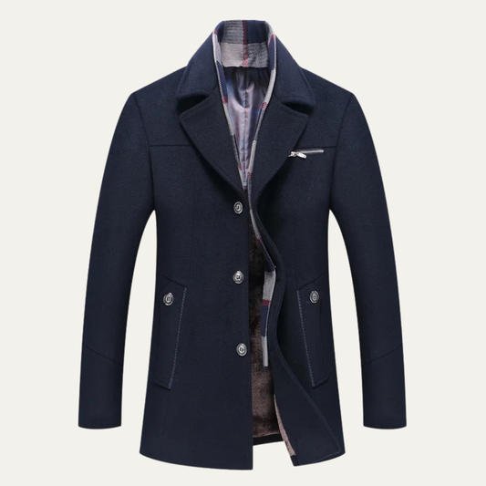 Men's Classic Wool Blend Jacket - Fashinoza