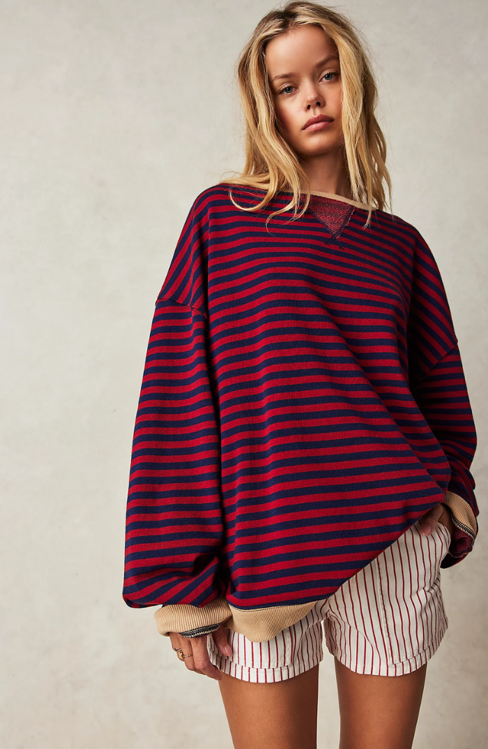 Alana | Women Spring Striped Crewneck Sweater