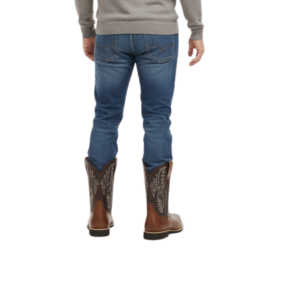 Men's Western Cowboy Boots Fashion Embroidery Boots Square Head Male Boots