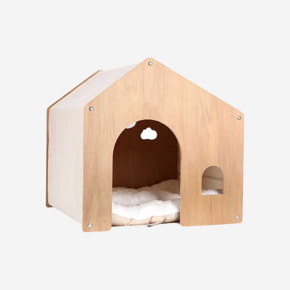 Wooden Cat Bed Cozy Retreat - Fashinoza