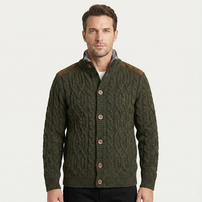 Maplewood Men's Wool Cardigan Fleece Lined
