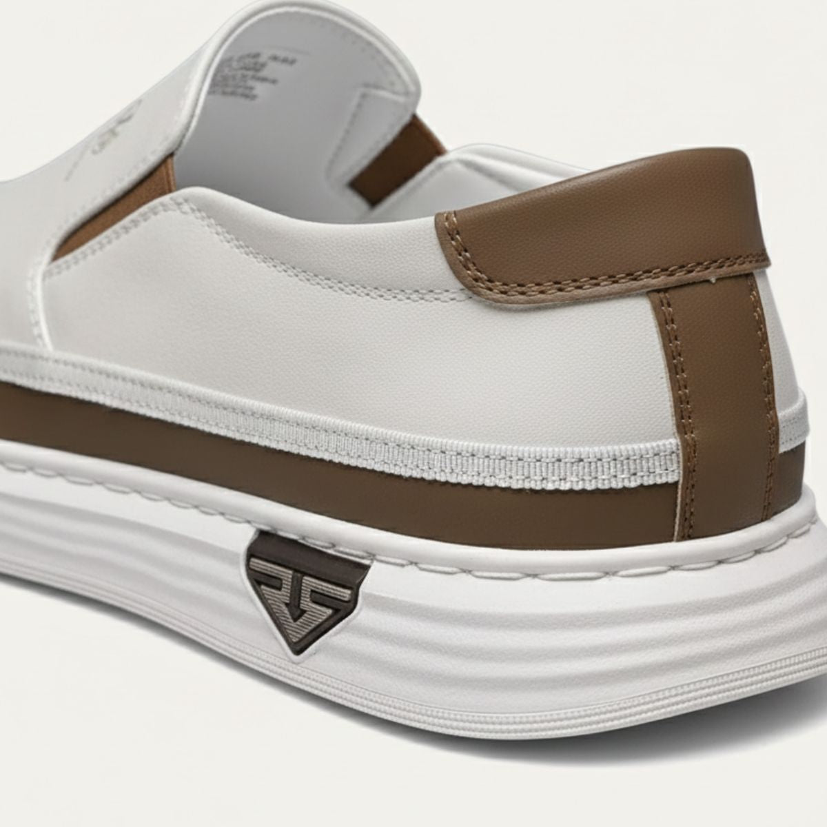 Men's Slip On Shoes Leather Casual Brown