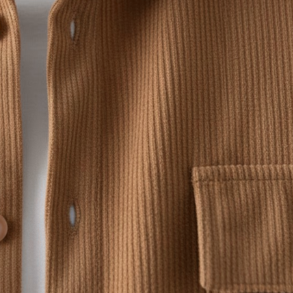 Men's Corduroy Summer Shirt And Shorts Set