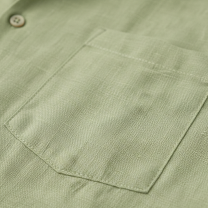 Men's Linen Shirt And Shorts Set Lightweight Beige