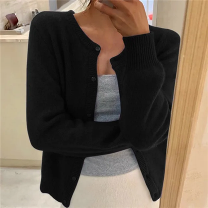 Ruby | Women’s Winter Button Front Long Sleeve Cardigan