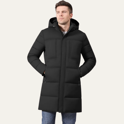 Men's Long Winter Cotton Parka Coat Windproof