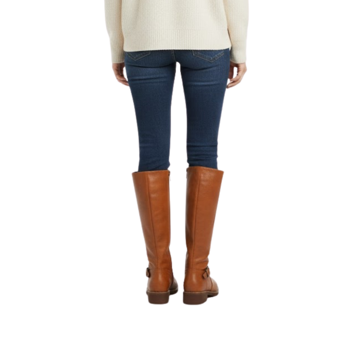 Women's Riding Boots Round Toe Chunky Heel Over-the-Knee High Boots