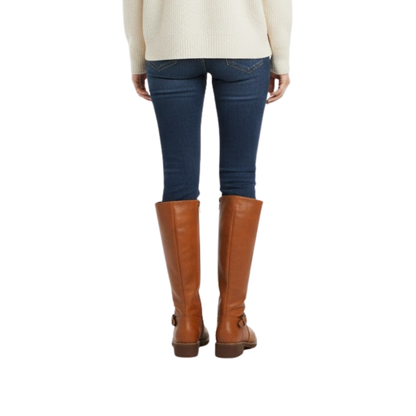 Women's Riding Boots Round Toe Chunky Heel Over-the-Knee High Boots