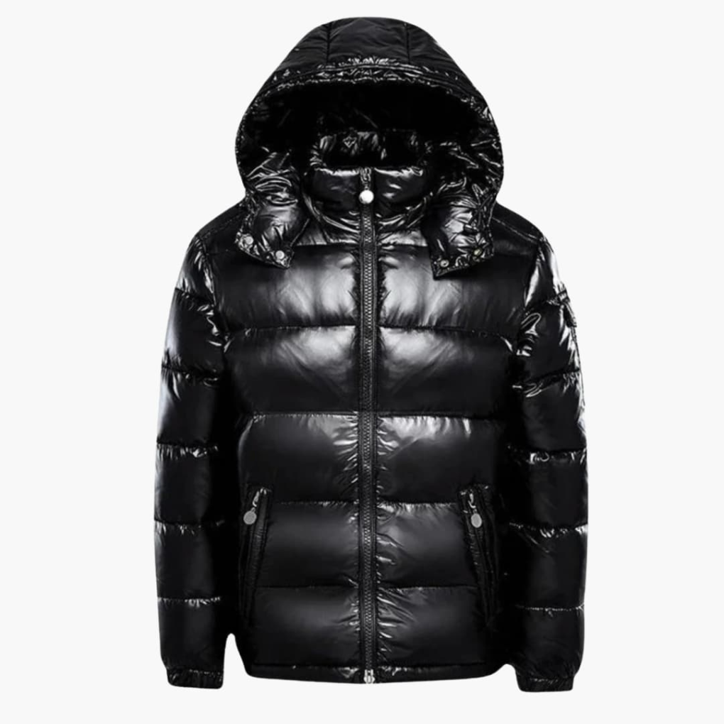 Unisex Puffer Jacket With Hood - Fashinoza