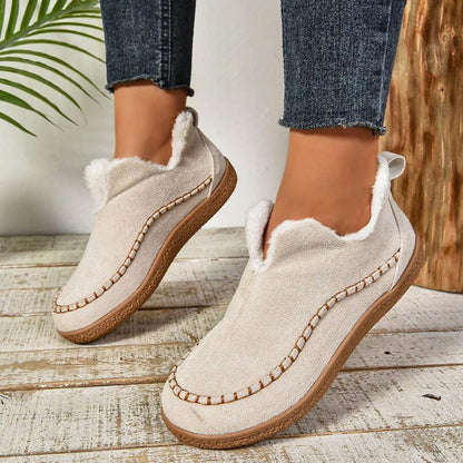Women's Slip-On Boots Stitch Detail