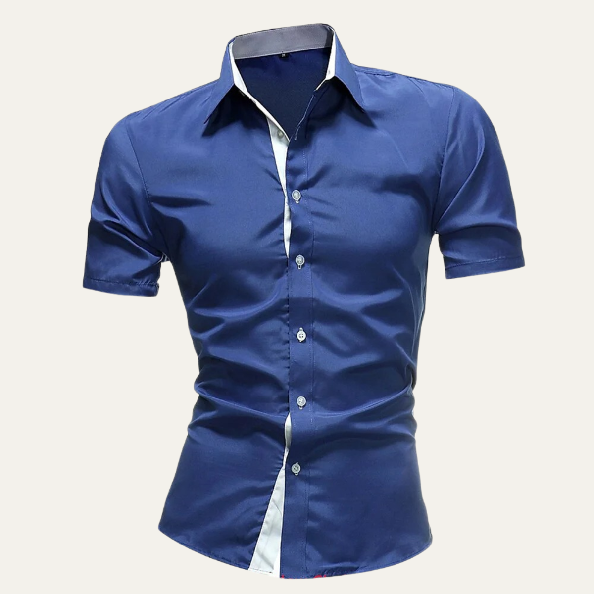 Men's Business Shirt Solid Button-Up