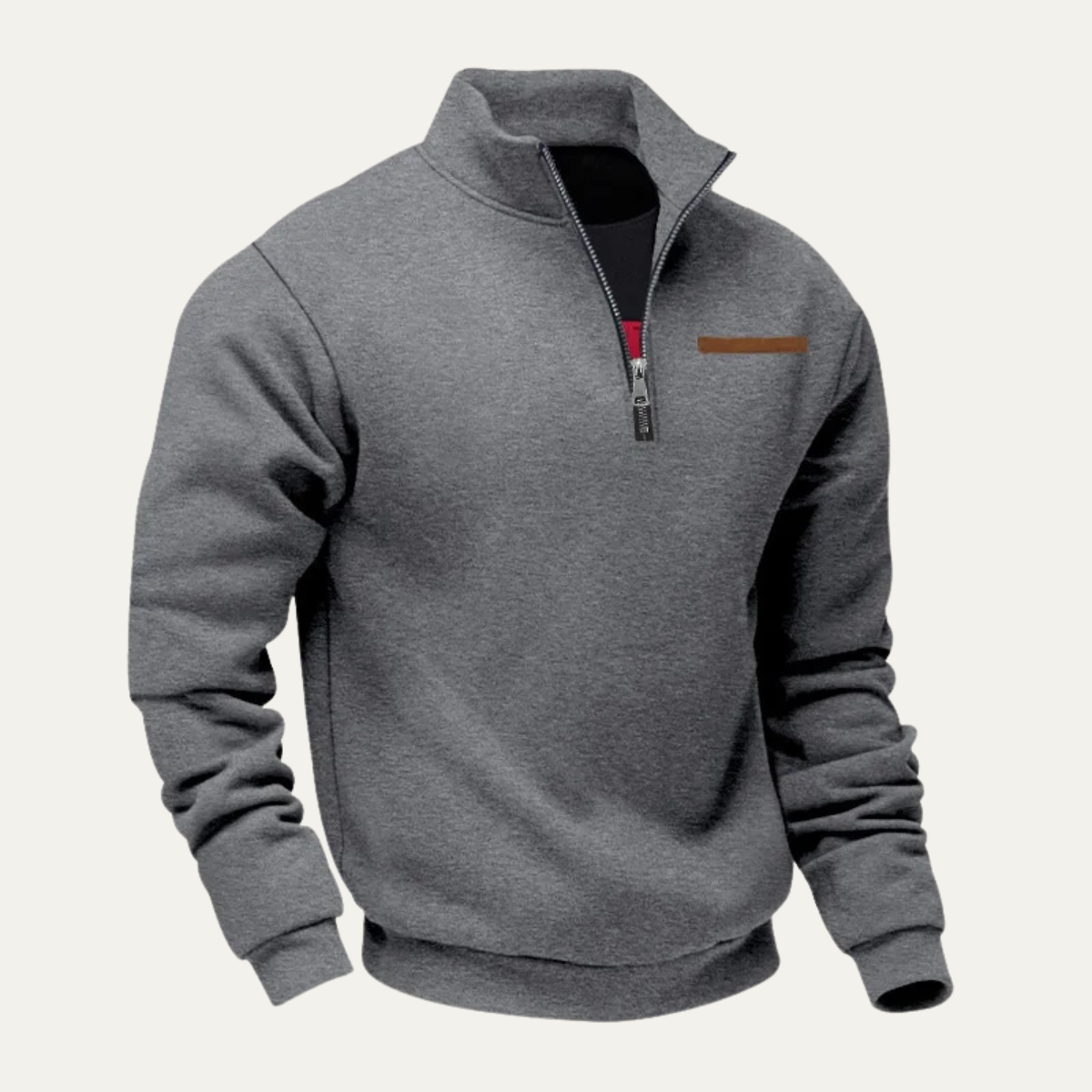 Men's Half Zip Sweater Warm Stand Collar Silverbrook