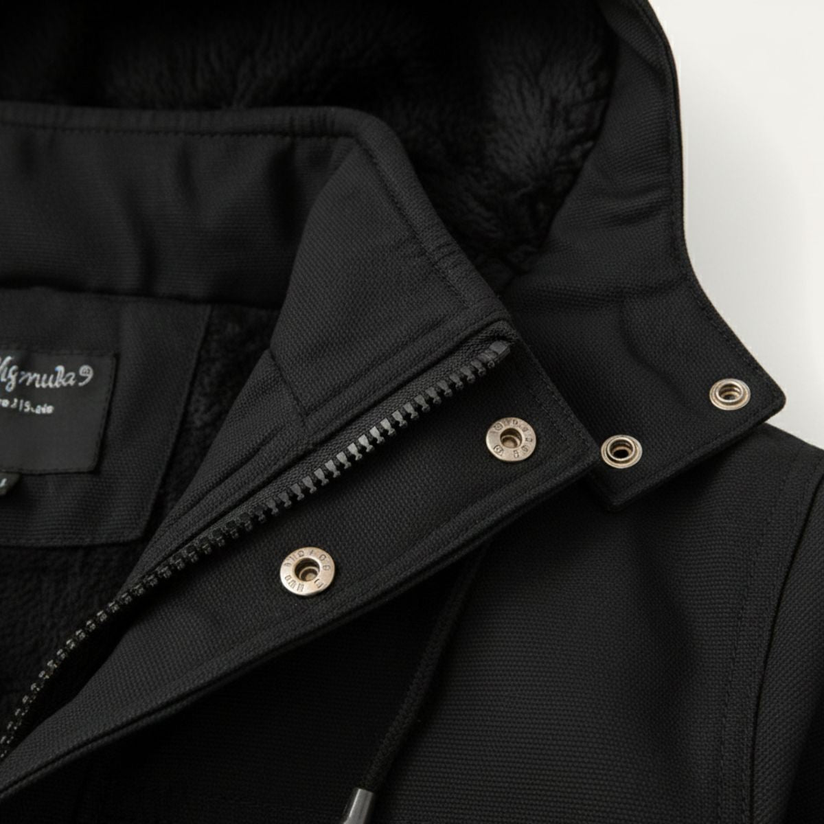 Men's Modern Parka Jacket Waterproof Hooded Black