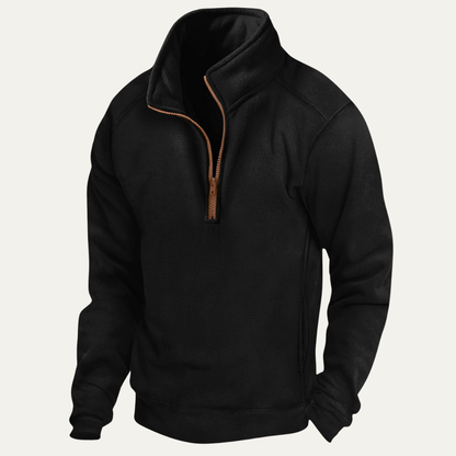 Men's Tactical Fleece Sweater Quarter Zip Collar