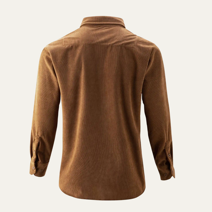 Men's Corduroy Shirt Casual Button Up