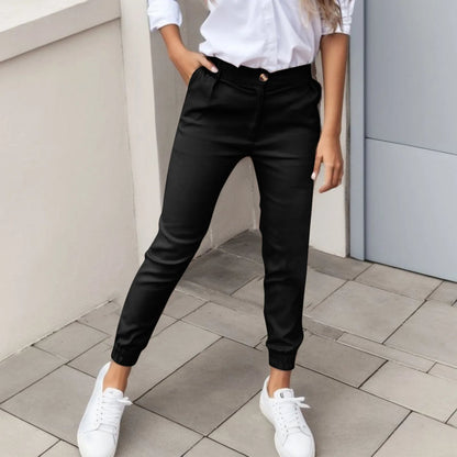 Women's High Waist Workout Pants with Pockets - Fashinoza