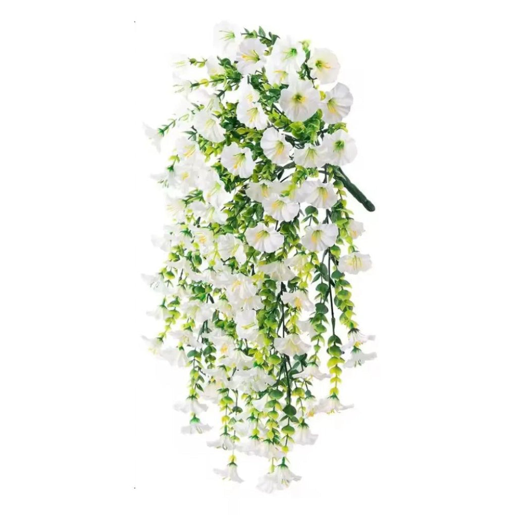 Artificial Morning Glory Flowers UV Resistant Hanging Decor