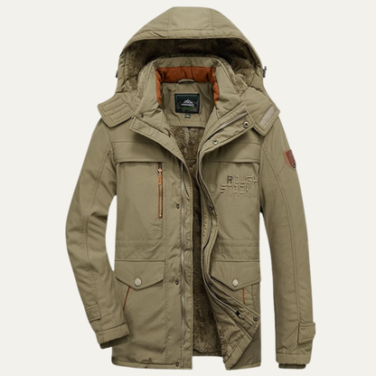 Men's Hooded Parka Jacket Warm Winter