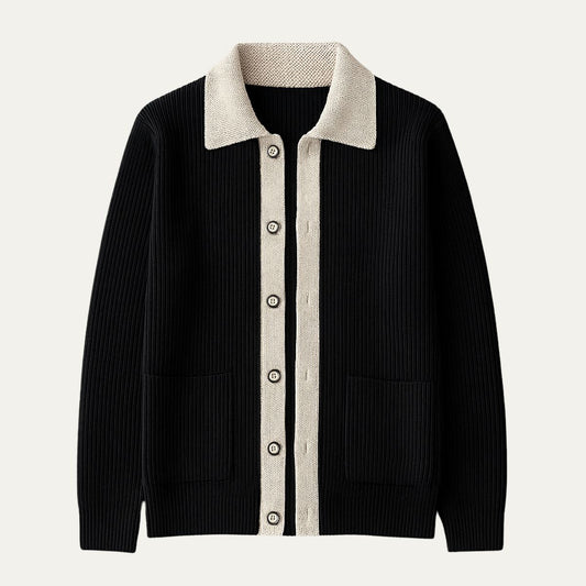 Men's Wool Cardigan with Pockets - Fashinoza