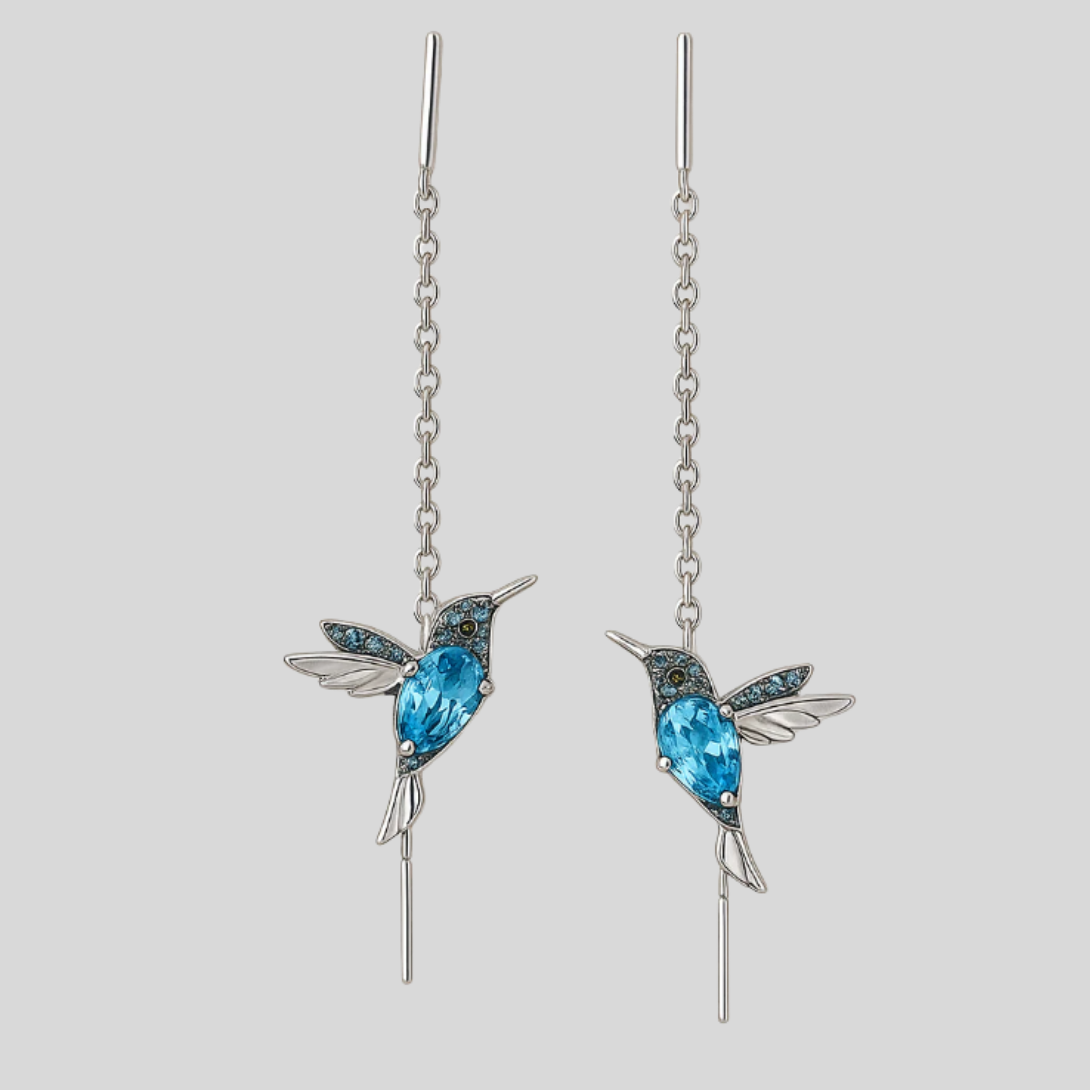 Women Hummingbird Drop Earrings