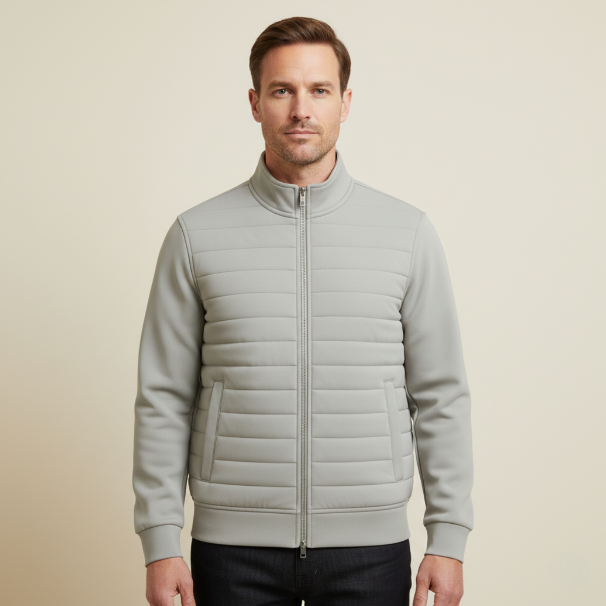Men's Quilted Puffer Coat Lightweight Jacket