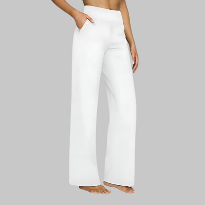 High-Waist Straight-Leg Performance Pants