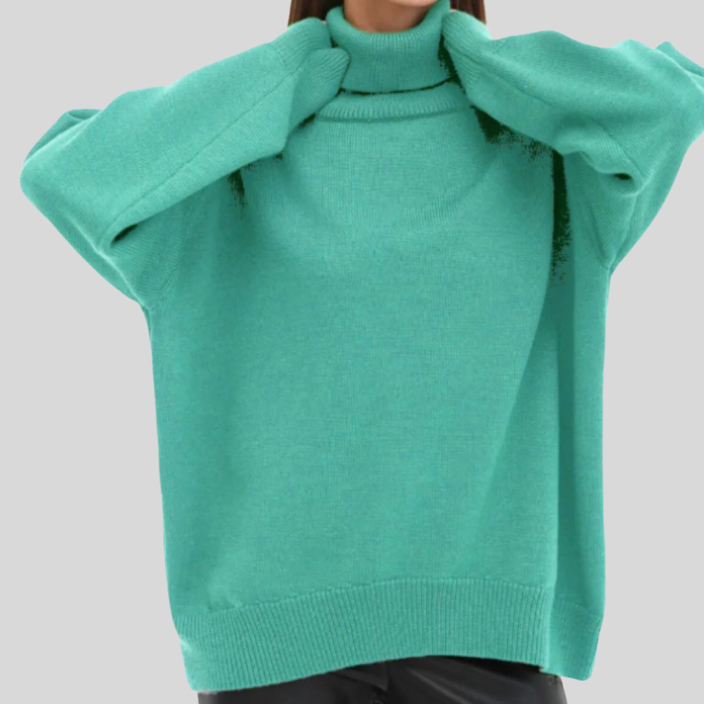 Women's Rollneck Sweater Merino Wool Cold-Weather