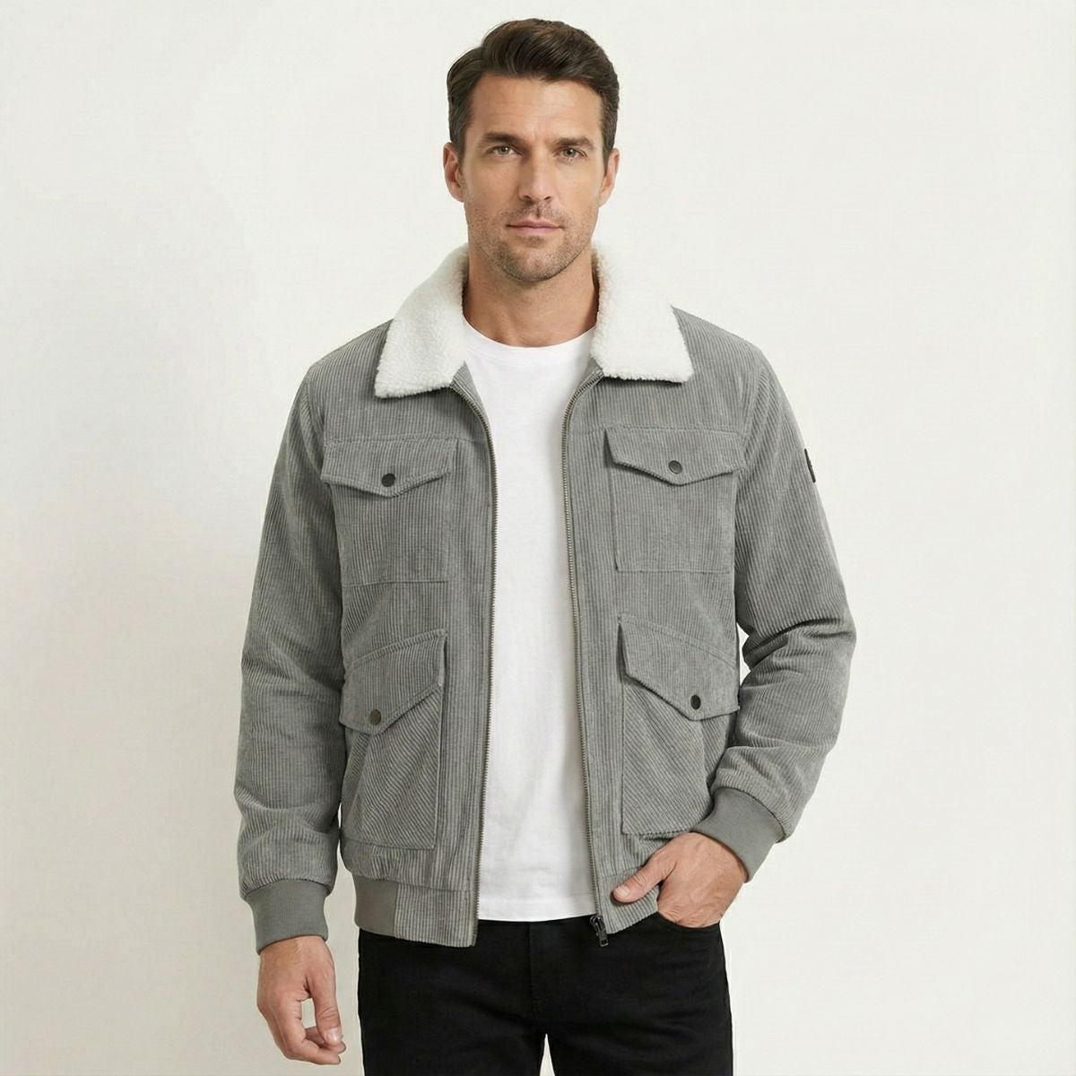 Men's Fleece Lined Corduroy Jacket