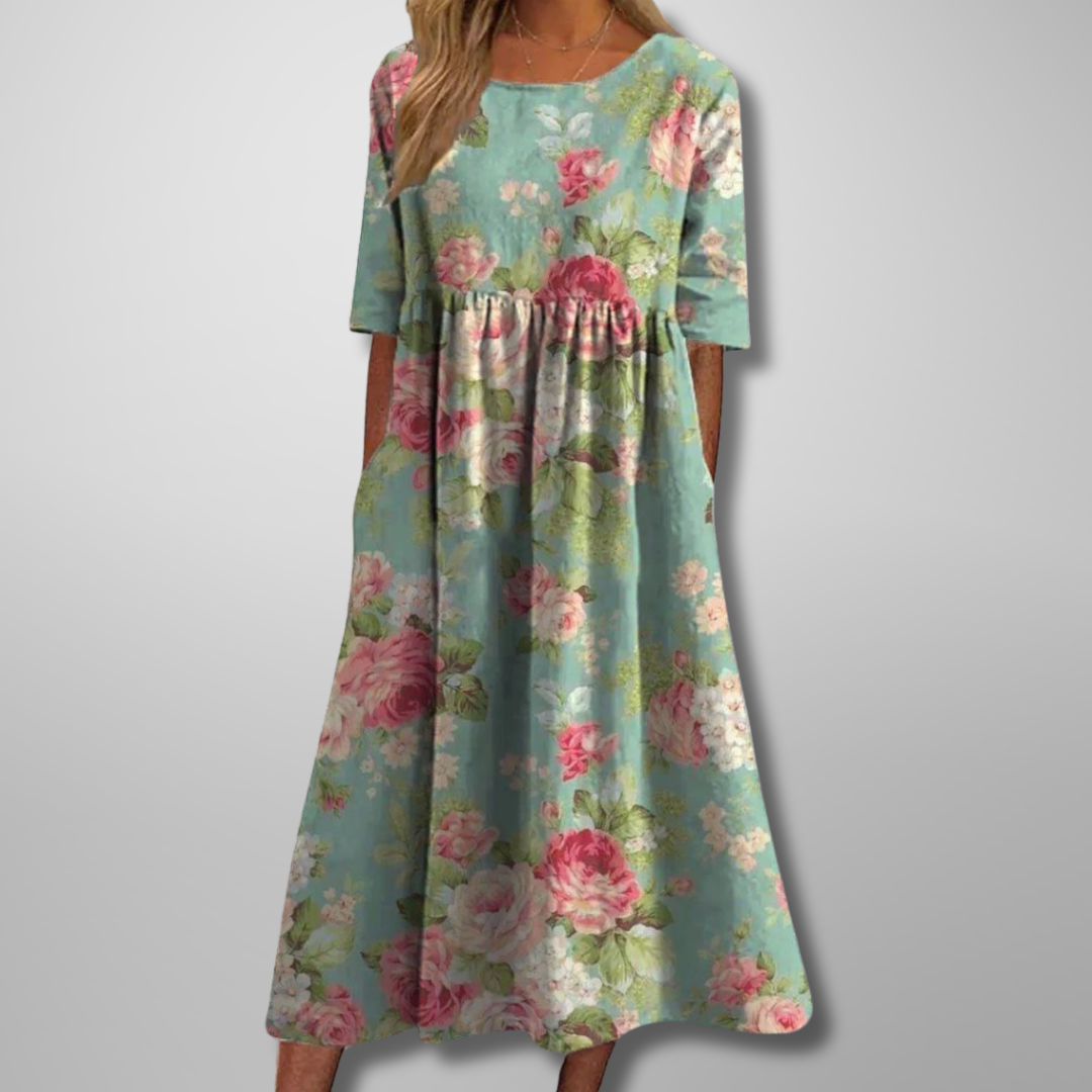 Women's Relaxed Floral Midi Dress