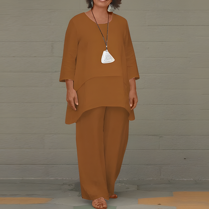 Women's 2-Piece Linen Pants Set