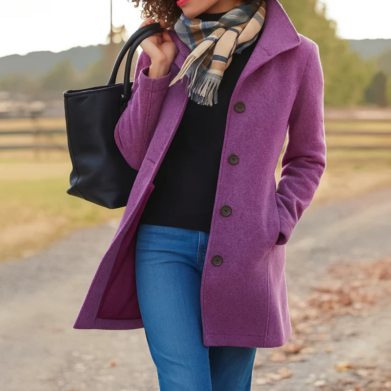 Women's Mid-Length Single-Breasted Coat
