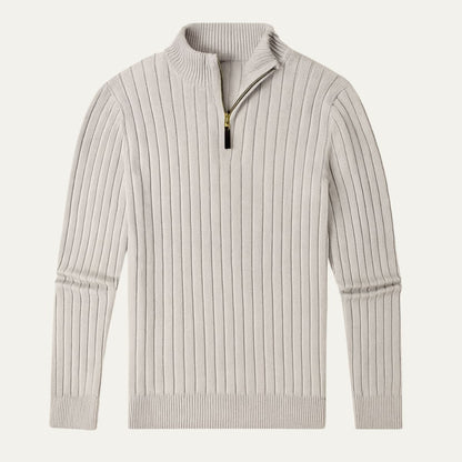 Men's Quarter Zip Sweater Old Money - Fashinoza
